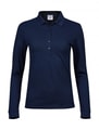 Dames Polo Lange Mouw Stretch Tee Jays 146 Navy